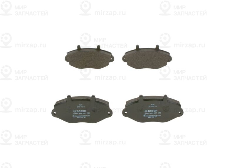 Комплект тормозных колодок, дисковый тормоз BOSCH 0986494287