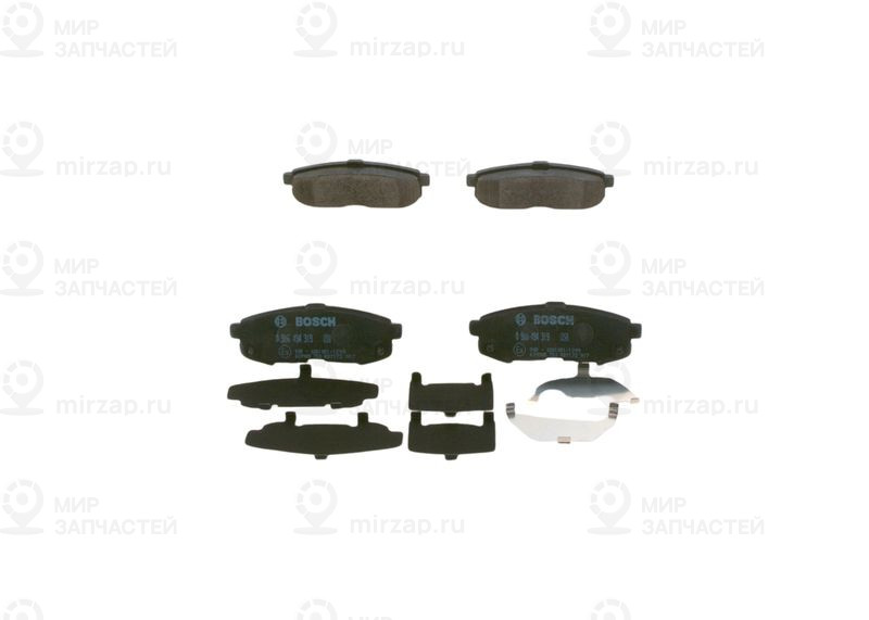 Комплект тормозных колодок, дисковый тормоз BOSCH 0986494319