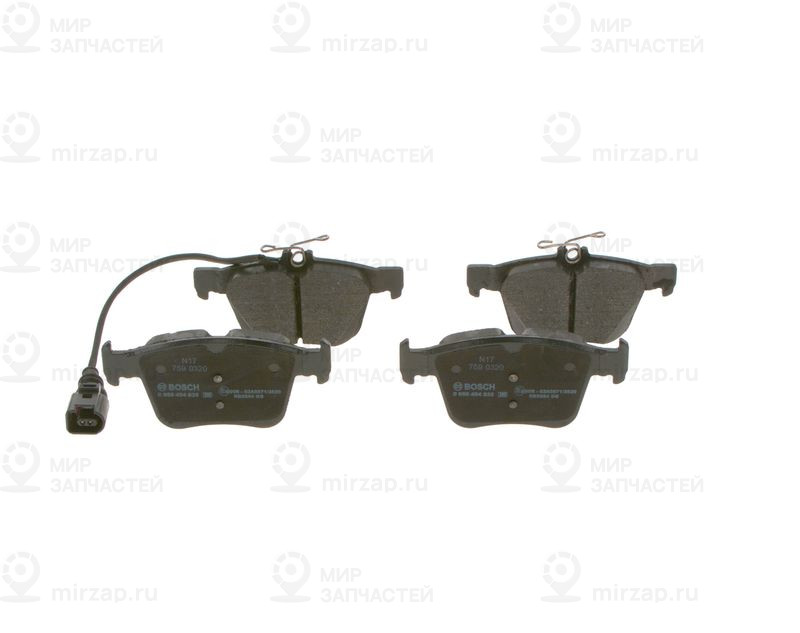 Комплект тормозных колодок, дисковый тормоз BOSCH 0986494835