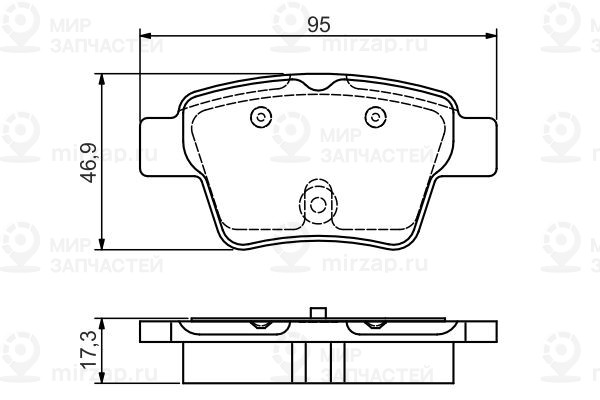 Комплект тормозных колодок, дисковый тормоз BOSCH 0986495092