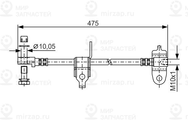 Тормозной шланг BOSCH 1987481045