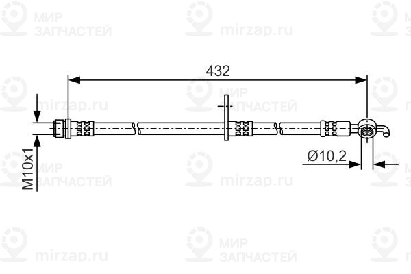 Тормозной шланг BOSCH 1987481A58