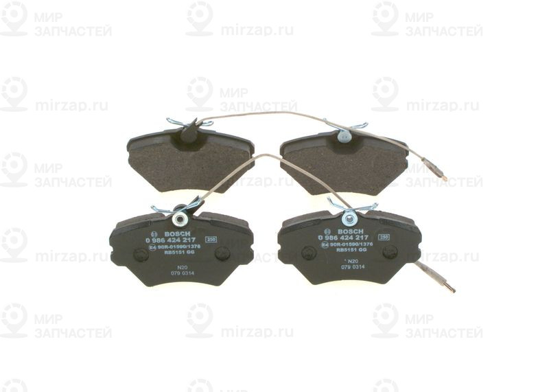 Комплект тормозных колодок, дисковый тормоз BOSCH 0986424217