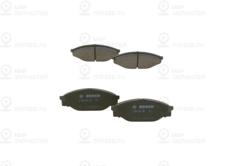 Комплект тормозных колодок, дисковый тормоз BOSCH 0986424225