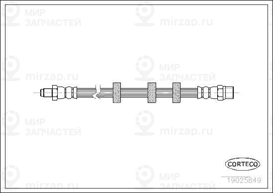 Тормозной шланг CORTECO 19025849