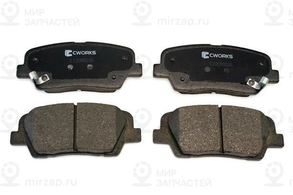 Комплект тормозных колодок, дисковый тормоз CWORKS C12CR0036