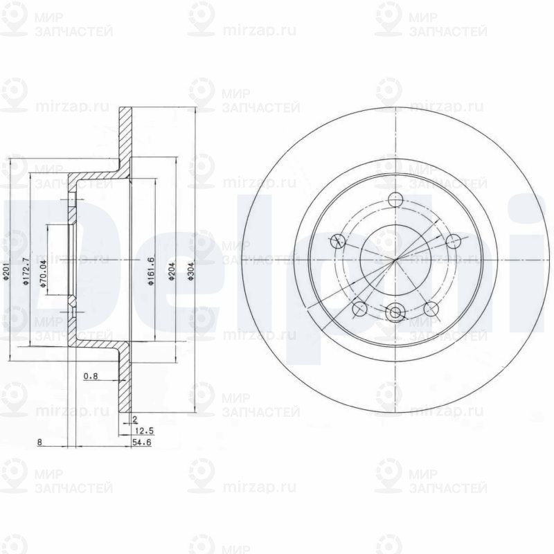 Тормозной диск DELPHI BG3227