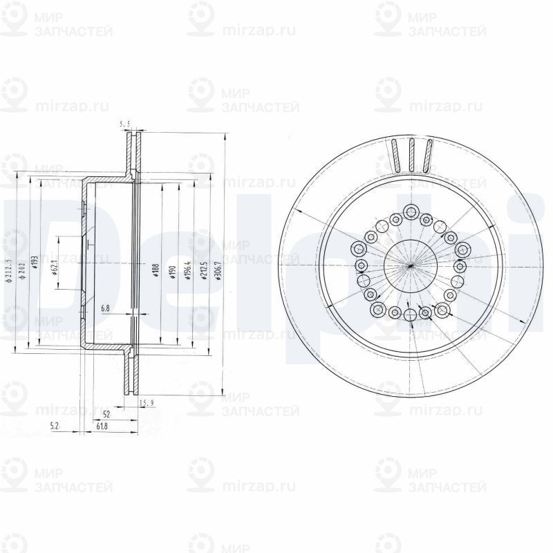 Тормозной диск DELPHI BG3230