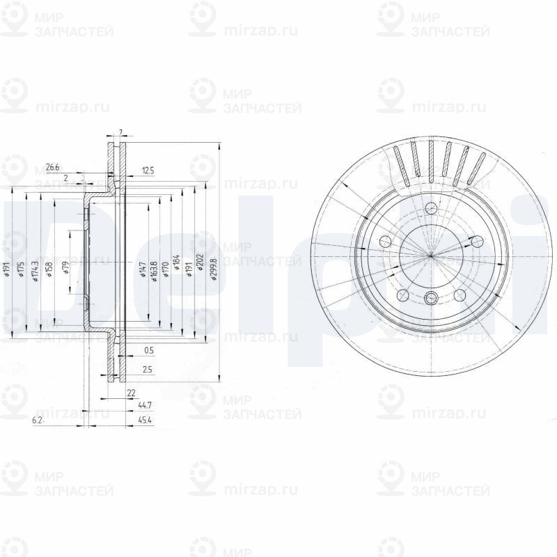 Тормозной диск DELPHI BG3527