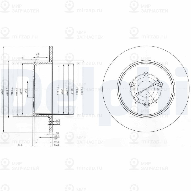 Тормозной диск DELPHI BG3777