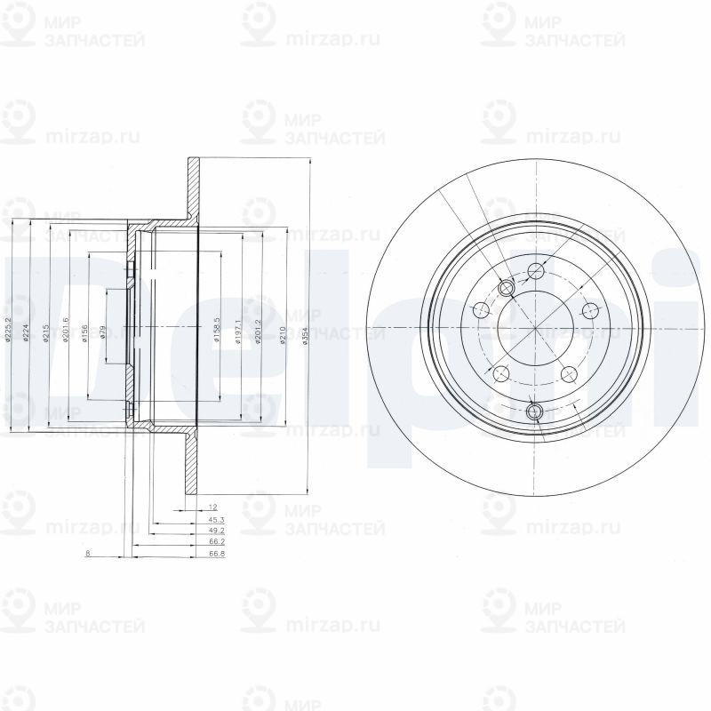 Тормозной диск DELPHI BG4066