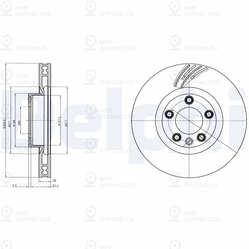 Тормозной диск DELPHI BG9100C