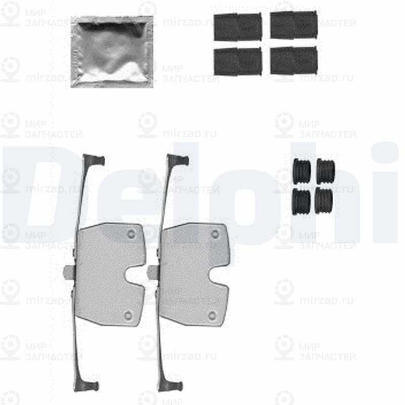 Комплектующие, колодки дискового тормоза DELPHI LX0587