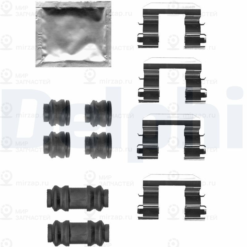 Комплектующие, колодки дискового тормоза DELPHI LX0680