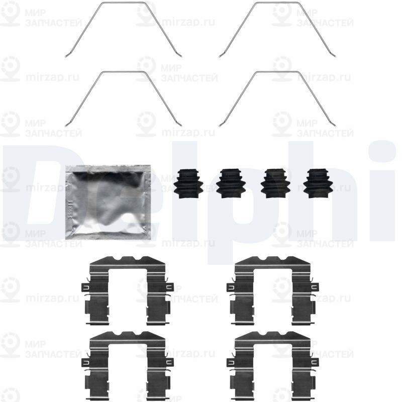 Комплектующие, колодки дискового тормоза DELPHI LX0705