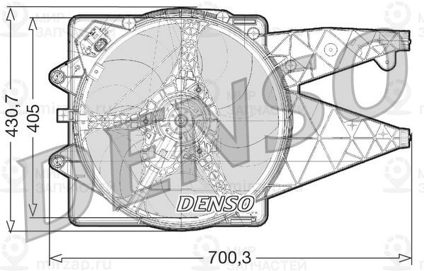 Вентилятор, охлаждение двигателя DENSO DER01020