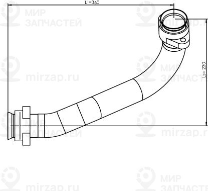 Труба выхлопного газа DINEX 53176