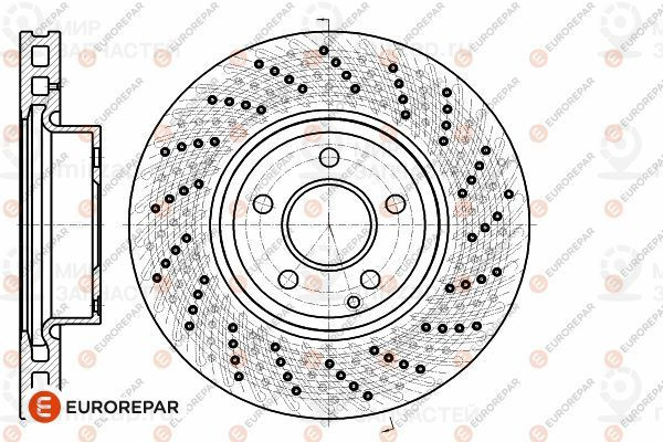 Тормозной диск EUROREPAR 1642780380