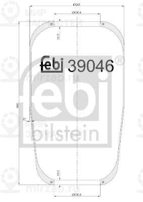 Кожух пневматической рессоры FEBI 39046