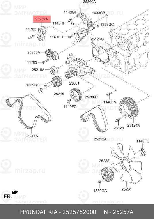 Запчасть GATES 2525752000