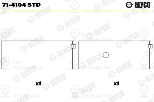 Шатунный подшипник GLYCO 714104STD