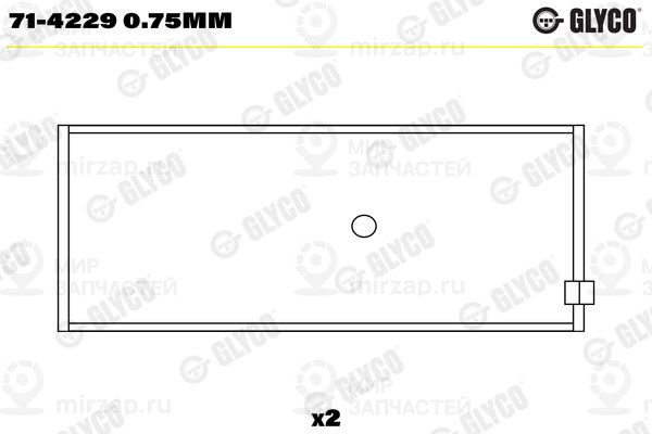 Шатунный подшипник GLYCO 714229075MM