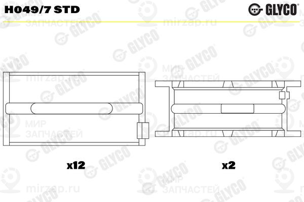 Запчасть GLYCO H0497STD