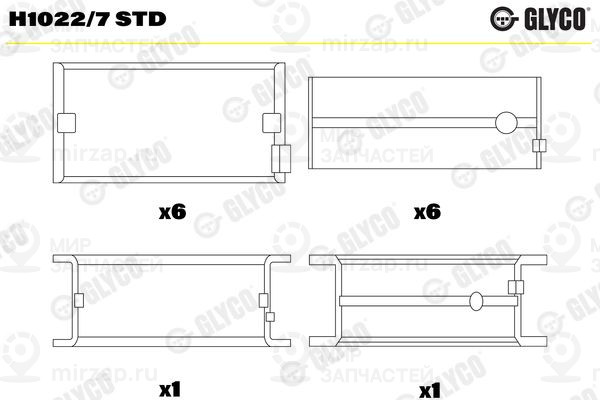 Запчасть GLYCO H10227STD