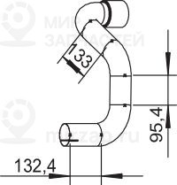 Труба выхлопного газа DINEX 53163