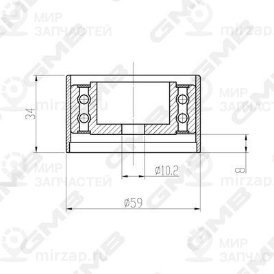 Паразитный / ведущий ролик зубчатого ремня GMB GTC0310