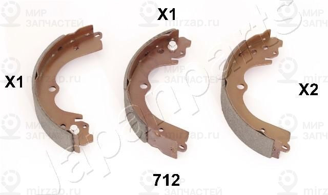 Комплект тормозных колодок JAPANPARTS GF712AF