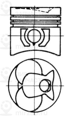 Поршень KOLBENSCHMIDT 93444600