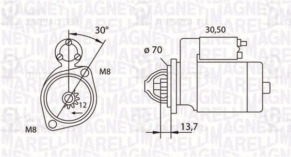 Стартер MAGNETI MARELLI 063191007010