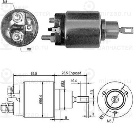 Тяговое реле, стартер MAGNETI MARELLI 940113050419