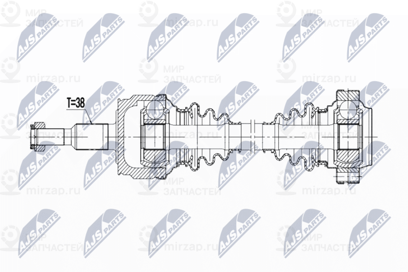 Приводной вал NTY NPWVW189