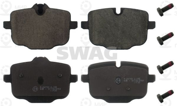 Комплект тормозных колодок, дисковый тормоз SWAG 20916812