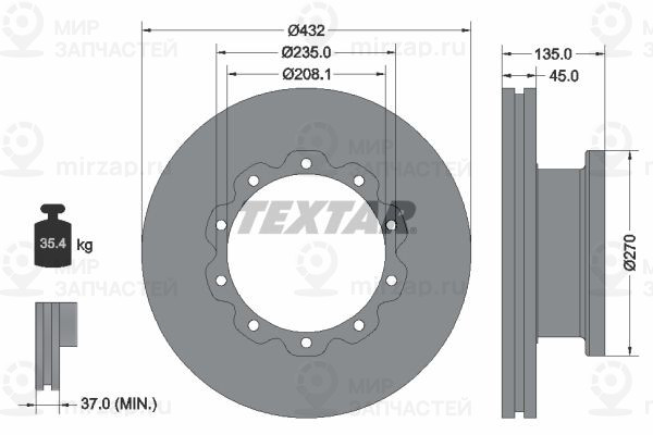 Запчасть TEXTAR 93087000