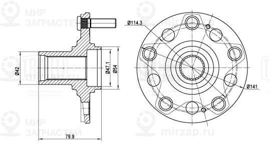 Ступица колеса TRIALLI MR3004