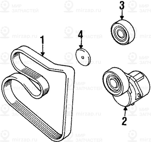 Натяжитель ремня
 BMW 11281247051