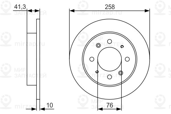 Тормозной диск BOSCH 0986479S57