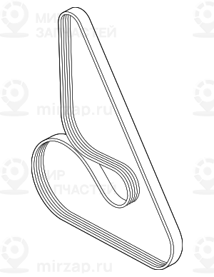 Клиновой рифленый ремень PK7X1627
 BMW 11287631823