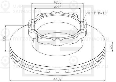 Тормозной диск PE 03612200A