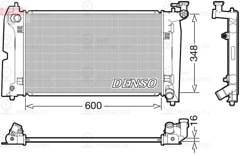 Радиатор, охлаждение двигателя DENSO DRM50110