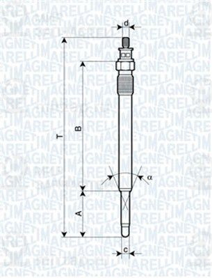 Свеча накаливания MAGNETI MARELLI 062900013304