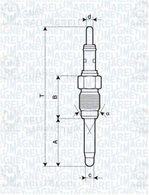Свеча накаливания MAGNETI MARELLI 062900084304