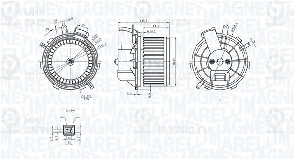 Вентилятор салона MAGNETI MARELLI 069412236010