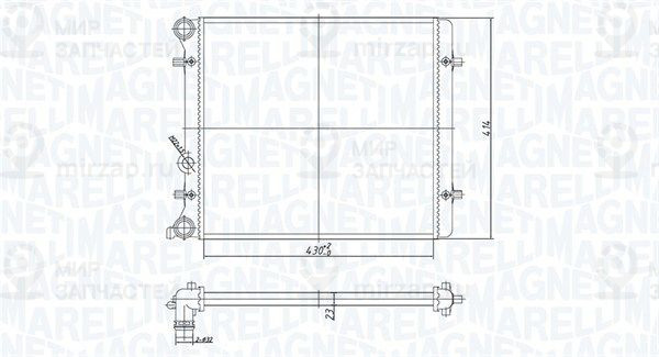 Радиатор, охлаждение двигателя MAGNETI MARELLI 350213166700