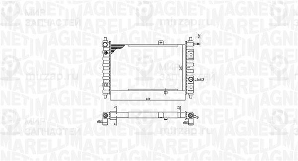 Радиатор, охлаждение двигателя MAGNETI MARELLI 350213188200