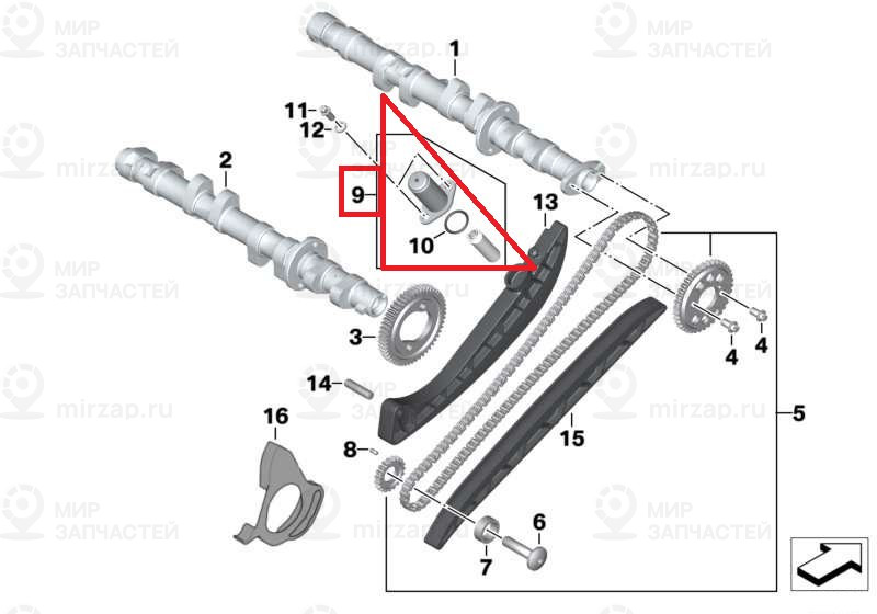 Комплект натяжителя цепи
 BMW 11317717287