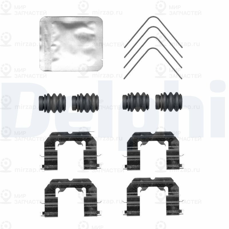 Комплектующие, колодки дискового тормоза DELPHI LX0765